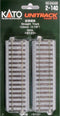 H0 Kato Unitrack 2-140 Rechte rails 123 mm 4 stuk(s)