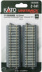 H0 Kato Unitrack 2-141 Rechte rails 123 mm 4 stuk(s)