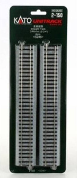 H0 Kato Unitrack 2-150 Rechte rails 246 mm 4 stuk(s)