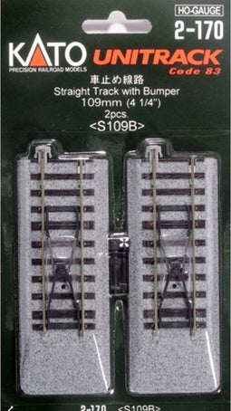 H0 Kato Unitrack 2-170 Eindstuk met stootblok 109 mm 2 stuk(s)
