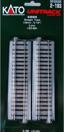 H0 Kato Unitrack 2-193 Rechte rails 149 mm 2 stuk(s)
