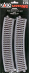 H0 Kato Unitrack 2-210 Gebogen rails 4 stuk(s)