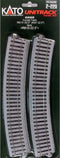 H0 Kato Unitrack 2-220 Gebogen rails 4 stuk(s)