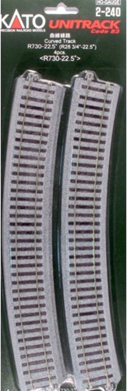 H0 Kato Unitrack 2-240 Gebogen rails 4 stuk(s)