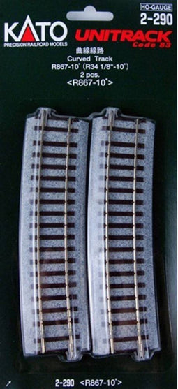 H0 Kato Unitrack 2-290 Gebogen rails 2 stuk(s)