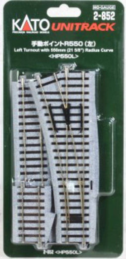 H0 Kato Unitrack 2-852 Wissel, Links 215 mm 1 stuk(s)