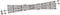 H0 Roco RocoLine (zonder ballastbed) 42496 Engels wissel 345 mm 1 stuk(s)