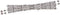 H0 Roco RocoLine (zonder ballastbed) 42496 Engels wissel 345 mm 1 stuk(s)