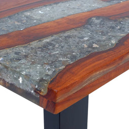 vidaXL - Salontafel - massief - teakhout - hars - 100x50 - cm