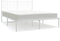 vidaXL - Bedframe - met - hoofdbord - metaal - wit - 135x190 - cm