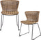 WOOOD Wings Tuinstoelen - Kunststof/Metaal - Naturel - Set van 2