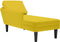vidaXL - Chaise - longue - met - kussen - en - rechterarmleuning - fluweel - geel