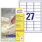 Avery etiketten L4737REV-100 63,5X29,6mm