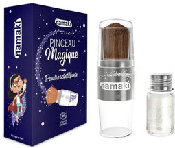 Namaki Kinder Glitterpoeder Kwast – Huid Glitterpoeder – navulbaar – 7 Gram glitter – Zilver