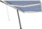 vidaXL - Luifel - handmatig - uittrekbaar - met - LED - 500x350 - cm - blauw - en - wit