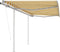vidaXL - Luifel - automatisch - uittrekbaar - met - palen - 3,5x2,5 - m - geel - en - wit