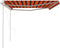 vidaXL - Luifel - automatisch - uittrekbaar - met - palen - 5x3 - m - oranje - en - bruin