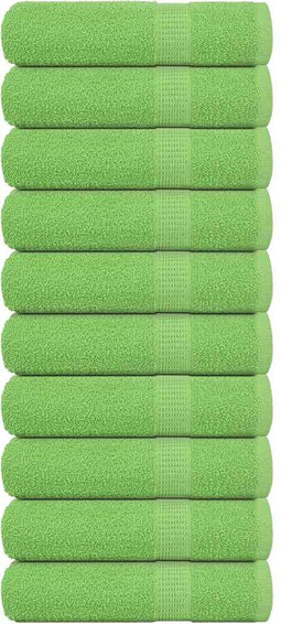 vidaXL - Badhanddoeken - 10 - st - 100x150 - cm - 360 - g/m² - 100% - katoen - appelgroen
