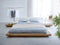 ZEN - Futon tweepersoonsbed - Lichtbruin - 160 x 200 cm - MDF