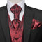 vidaXL Gilet set mannen paisleymotief bruiloft maat 54 bordeauxrood