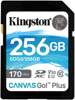 Kingston Canvas Go! Plus - SDXC Geheugenkaart 256 GB - UHS-I - Zwart