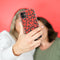 iMoshion Hoesje Geschikt voor Samsung Galaxy A51 Hoesje Siliconen - iMoshion Design hoesje - Rood / Transparant / Full of Hearts Red