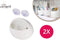 Home & Comfort HC-TBH02 - Tandenborstelhouder - Set van 2 - 3 compartimenten - Wit (2 stuks)
