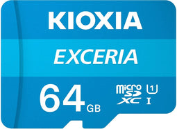 Kioxia Exceria - micro SD geheugenkaart 64GB - UHS-I Klasse 10 - Blauw