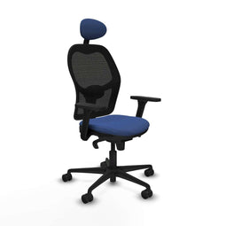 Jorquera Piqueras y Crespo 3D036N1 - Bureaustoel met hoofdsteun - Verstelbare hoogte ademend marineblauw