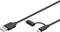 Goobay Laad- en synchronisatiecombokabel (met USB A naar Micro-USB & USB-C™)