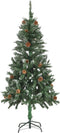 vidaXL - Kunstkerstboom - met - verlichting - kerstballen - dennenappels - 180 - c5