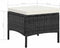 vidaXL - Tuinbank - 2-zits - met - tafeltje - en - krukken - poly - rattan - zwart