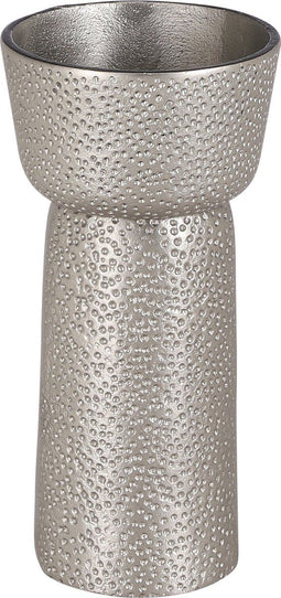 Casa Vivante Dakar - Kandelaar - H22 x Ø11 cm - Aluminium antiek zilver