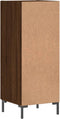 vidaXL - Dressoir - 34,5x34x90 - cm - bewerkt - hout - bruin - eikenkleur