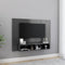 vidaXL - Tv-wandmeubel - 120x23,5x90 - cm - bewerkt - hout - hoogglans - grijs