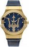 Maserati Potenza - Herenhorloge - R8851108035 - Goud - Blauw - Lederen horlogeband - 42 MM