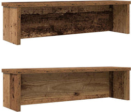 vidaXL - Keukenrekken - stapelbaar - 2 - st - 50x15x16 - cm - oud - houtkleurig