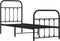 vidaXL - Bedframe - met - hoofd- - en - voeteneinde - metaal - zwart - 75x190 - cm