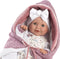 Llorens softbody babypop 40 cm met geluid slaapogen kleding en speen