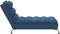 vidaXL - Chaise - longue - met - kussens - stof - blauw