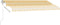 vidaXL - Luifel - automatisch - met - LED - en - windsensor - 400x350 - cm - geel - en - wit