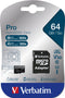 Verbatim Pro U3 - MicroSDXC Geheugenkaart 64GB - UHS-3 voor 4K Video