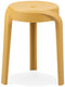 Alterego Pompa - Lage Stapelbare Kruk - Mosterdgeel Plastic - 35x35.5x45cm
