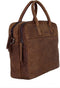 DSTRCT Wall Street - Leren Laptoptas 2 Vaks - Laptopvak 15,6 inch - Bruin