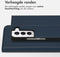 Accezz Galaxy S22 - Premium Leather Slim Bookcase - Echt Nappa leer - Donkerblauw