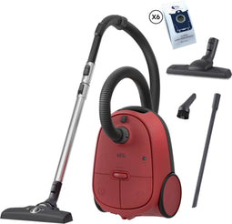 AEG Clean 6000 - Stofzuiger met zak - Automatische vloerstand - Rood
