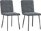 vidaXL - Eetkamerstoelen - 2 - st - fluweel - donkergrijs