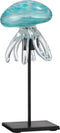 J-Line decoratie Kwal Op Voet - glas - aqua - large