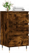 vidaXL - Dressoir - 40x35x70 - cm - bewerkt - hout - gerookt - eikenkleurig