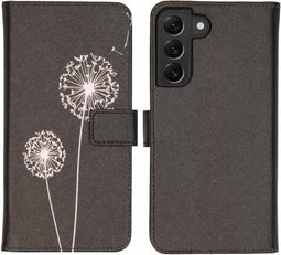 iMoshion Hoesje Geschikt voor Samsung Galaxy S22 Plus Hoesje Met Pasjeshouder - iMoshion Design Softcase Bookcase - Wit / Dandelion